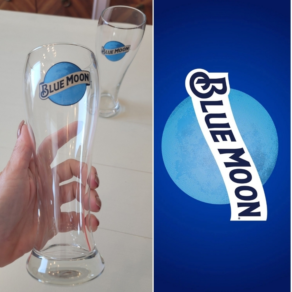 Blue Moon Pilsner Glass Set of 2